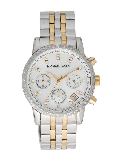 michael kors ladies chronograph two tone watch mk5057|Michael Kors Women's Chronograph Ritz Two.